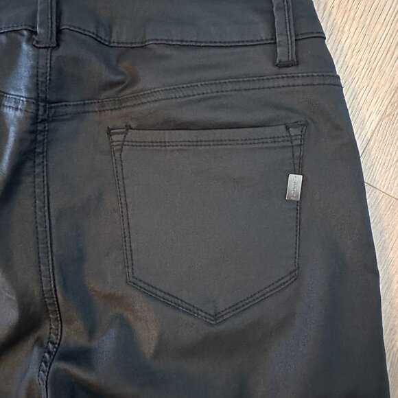 Women's Coated Waxed Skinny Jeans sz M/L - Matt Black - Picture 11 of 13
